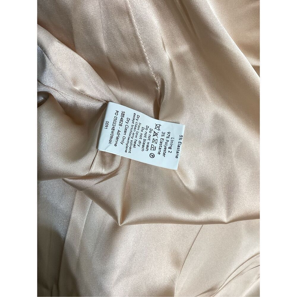 House Of‎ CB Adrienne Blush strapless satin Gown Size L - Picture 13 of 17